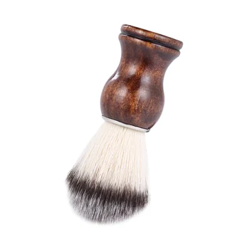 

Men's Beard Shaving Brush Shaving Dusting Tool Men Wooden Handle Nylon Hair Shaver Razor Cleaning Tools Facial Beard Cleaner