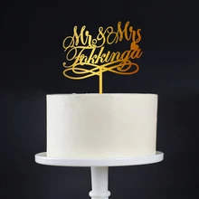 Персонализированные украшения для свадебного торта в форме сердца, свадебные украшения для жениха и невесты, вечерние украшения для торта на заказ