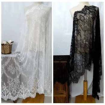 

120CM wide quality Italian eyelash lace fabric for handmade DIY wedding dress accessories dress curtain lace fabric material