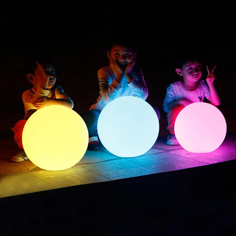 Bola de Controle à Prova Dwaterproof Led ao ar Água Livre Remoto Paisagem Luz Festa Casamento Jardim Gramado Lâmpadas Casa Piscina Flutuante Rgb 12 À prova dwaterproof água led ao ar