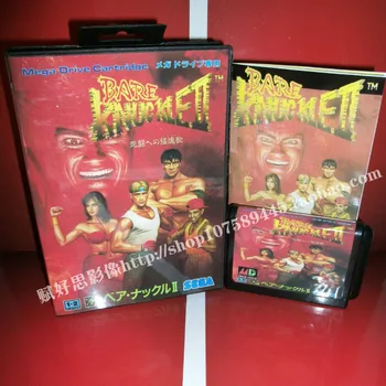 

Sega MD game - Bare Knuckle II 2 with Box and Manual for 16 bit Sega MD game Cartridge Megadrive Genesis system