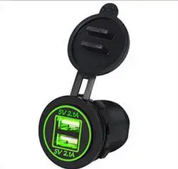 5 V 2.1A Dual USB штыревой частью соединения Зарядное устройство адаптер с светодиодный цифровой вольтметр для телефона Pad Планшета лодка мотоцикл 6 V-28 V