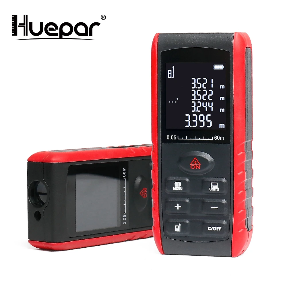Huepar Laser Rangefinders Medidor Trena Handheld Laser Distance Meter 40M 60M 80M 100M Range Finder Diastimeter Measure Tape