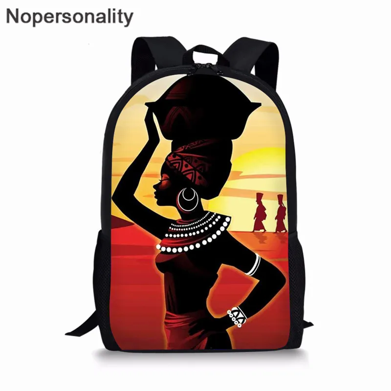Школьный рюкзак для девочек, школьная сумка для детей, черная африканская Наплечная Сумка для девочек, портфель для подростков - Цвет: Z4946C