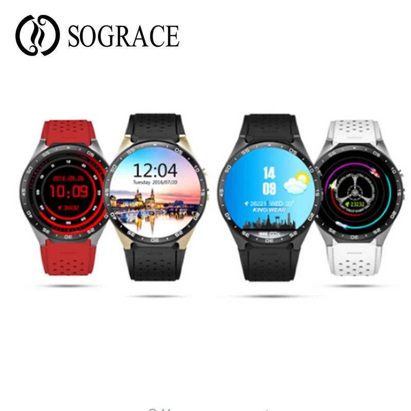 В наличии KW88 1 39 дюймов Смарт часы Android 5 MTK6580 SmartWatch 3g Bluetooth gps 2.0MP Камера монитор