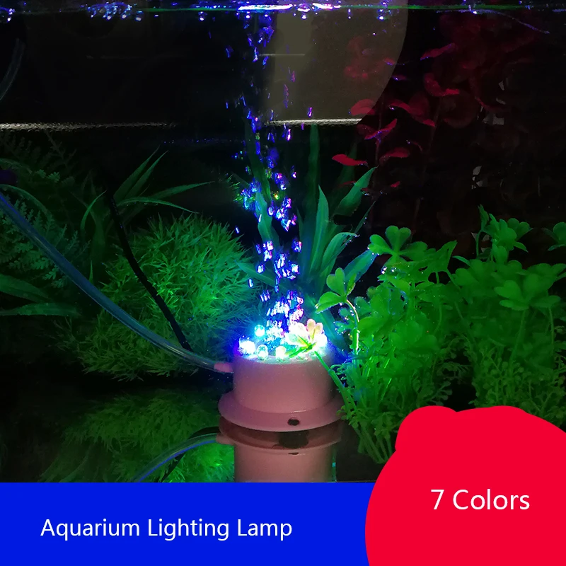 Buy New 7 Color Bubble Lamp Underwater High Waterproof Fishing LED Aquarium