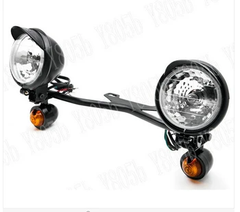 

Black Driving Turn Light Bar Fog Spot Light For Honda Shadow Spirit Sabre Aero ACE Steed VLX 400 600 1100 DLX VTX1300 1800 Magna