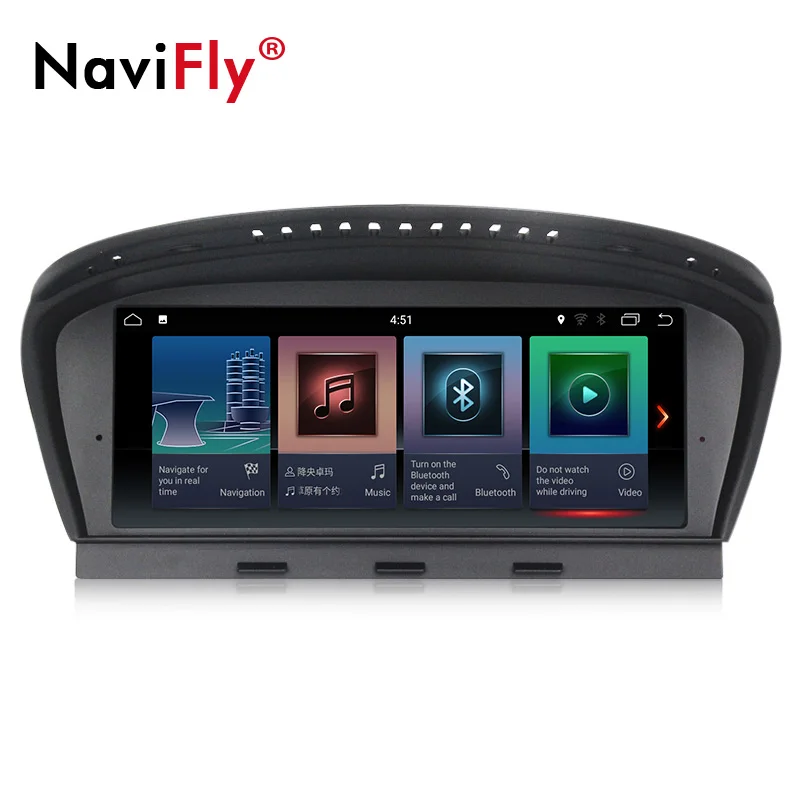 Sale NaviFly 4GB RAM 6 core Android 9 car radio multimedia player for BMW 5 Series E60 E61 E63 E64 E90 E91 E92 CCC CIC system 3
