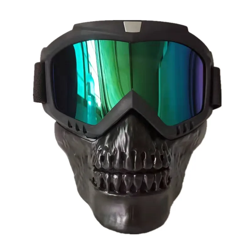 Съемная мотоциклетная Маска Для Глаз Череп Мото маска для лица ветрозащитная мотокросса очки гоночный шлем защитная маска для глаз