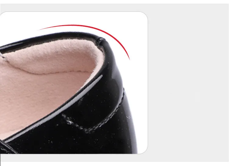 Vestido de Escola Estudante do Bebê da Criança Nova Primavera Outono Crianças Sapatos Preto Apartamentos Respirável Meninas Princesa Couro 02 - 12 Nova primavera outono crianças sapatos preto vestido