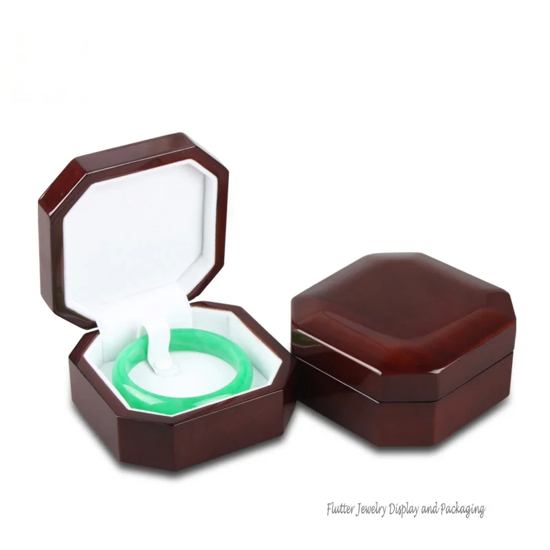 

High Quality Red Painted Wood Bracelet Holder Jewelry Storage Box Bangle Packaging Box Bracelet Gift Case