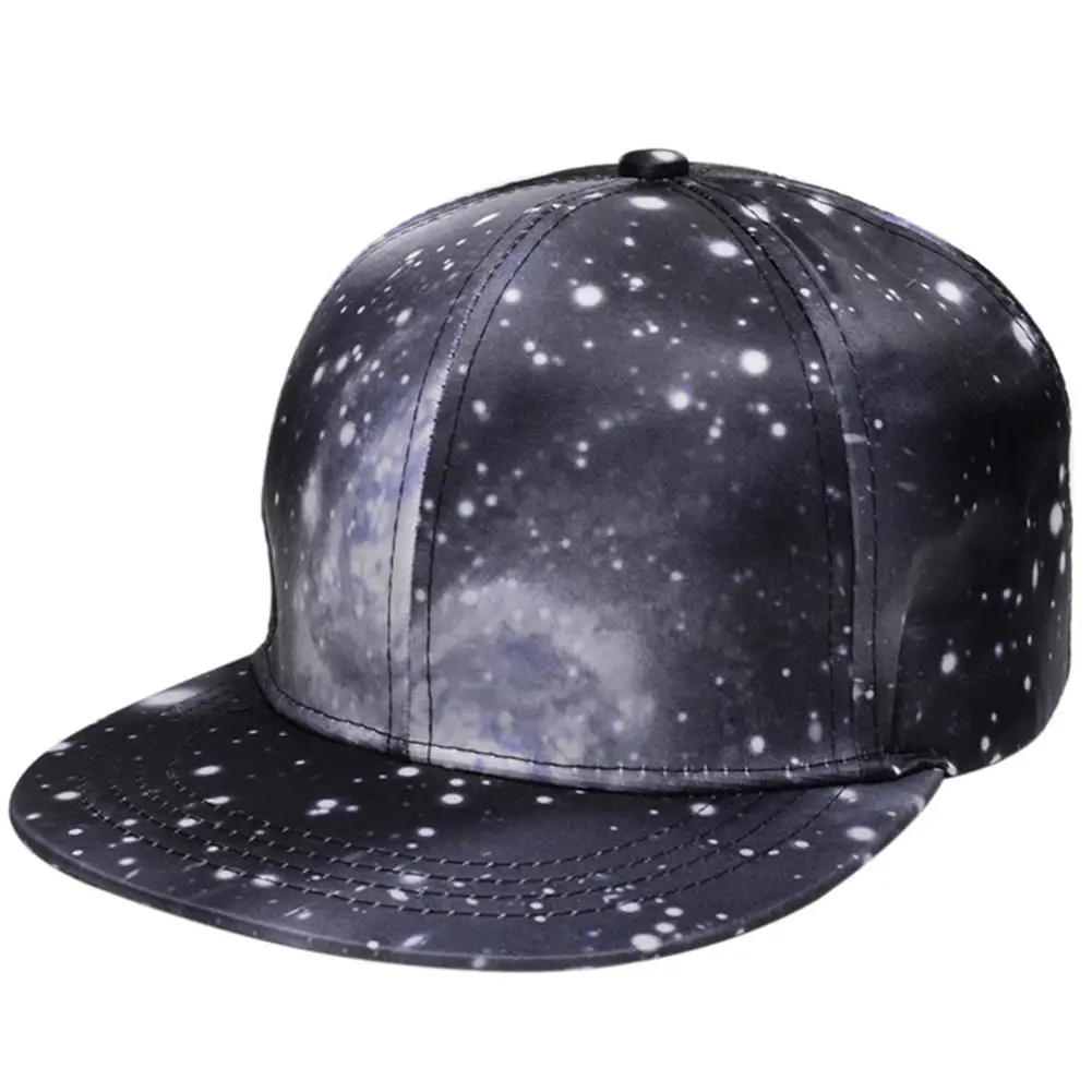 Blue Starry sky Caps Hip Hop Fashionable Summer Starry Sky Sunshade Hip-Hop Caps INS Hot Tide Teenager Hats YI0