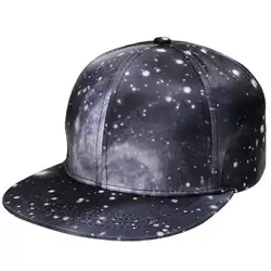 Синий звездное небо шапки хип-хоп модные летние звездное небо зонт хип-хоп шапки INS горячий прилив подросток Шапки YI0