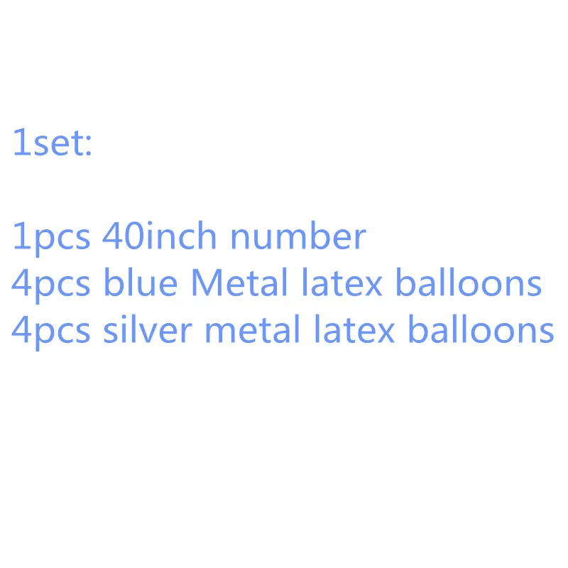 9 шт. воздушные шары на 1-й день рождения, синие, 40 дюймов, фольгированные шары, украшение для первого дня рождения ребенка, металлический декор для детской вечеринки на один год