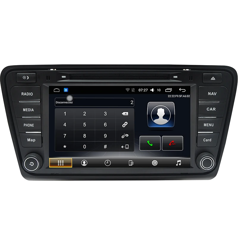 Discount Car Multimedia Player Android 7.1 8 inch car dvd 2 din car radio with navigation For Skoda Octavia A7 2013-2014 2