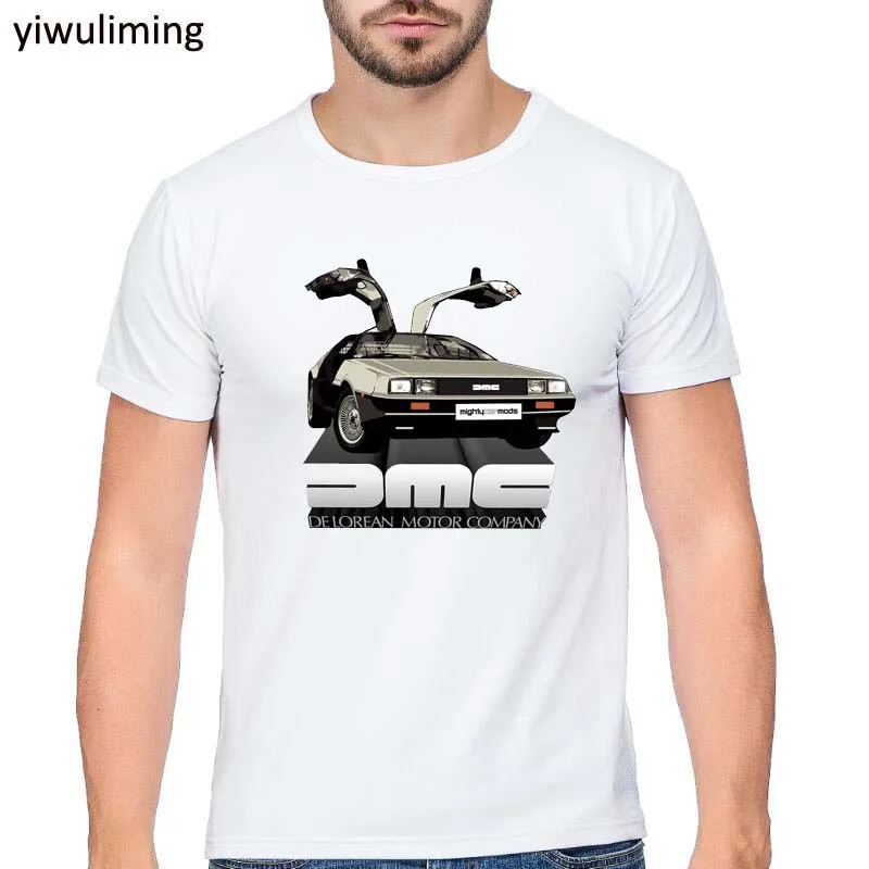

Summer fashion DMC DeLorean men t-Shirt Back To The Future Film t shirt men short sleeve tee shirts