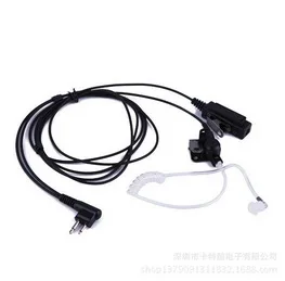 

by dhl or ems 100pcs 2 Pin Covert Acoustic Tube Interphone Earpiece Headset With Mic Noise Cancelling For Motorola Walkie Talkie