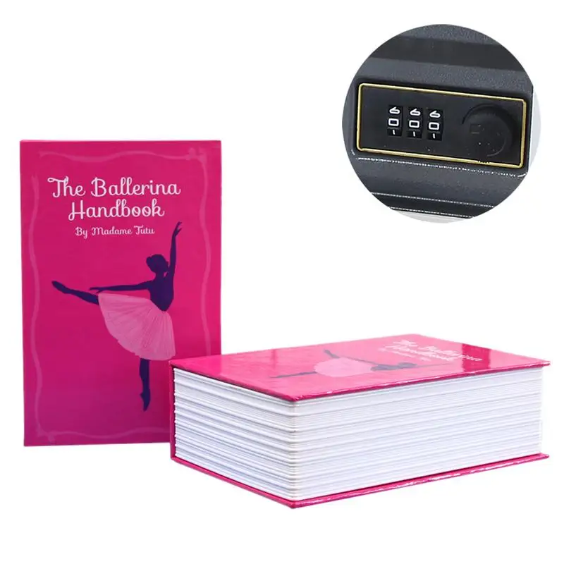 Коробка с паролем, безопасная книга для моделирования, мини-книга с кодом паролей для дома, безопасная книга с кодом, коробка для хранения, книга с паролем, коробка для домашнего декора - Цвет: Pink