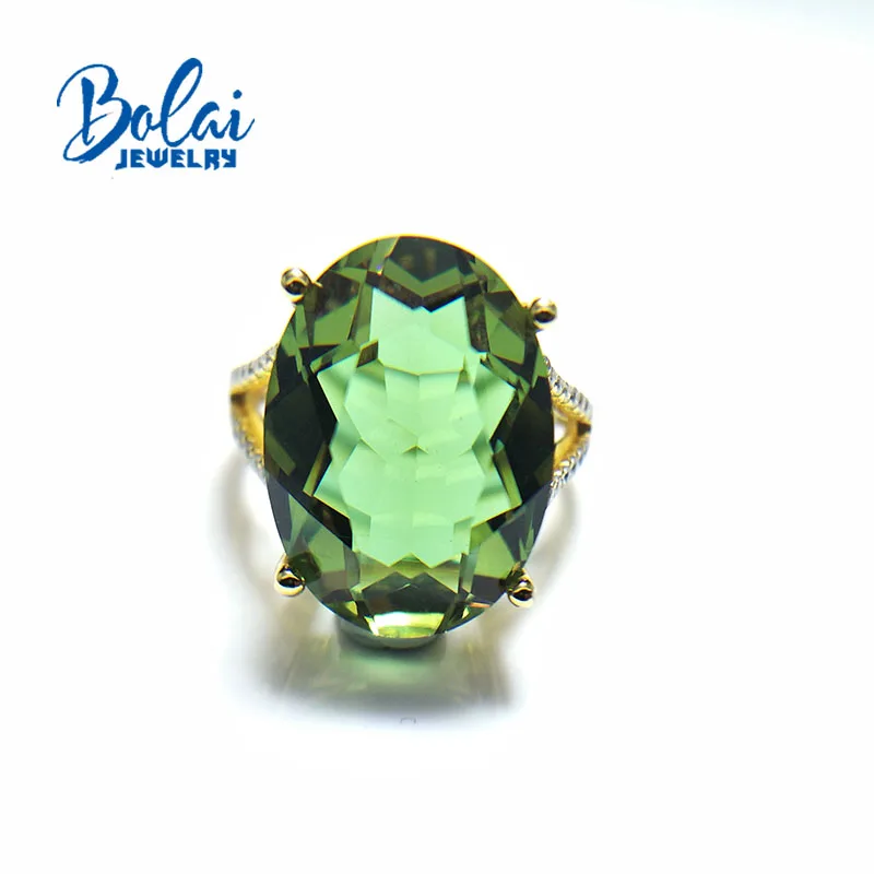 Bolai 925 color change ring 12ct zultanite yellow gold tone gemstone sterling silver created diaspore solitaire rings for women