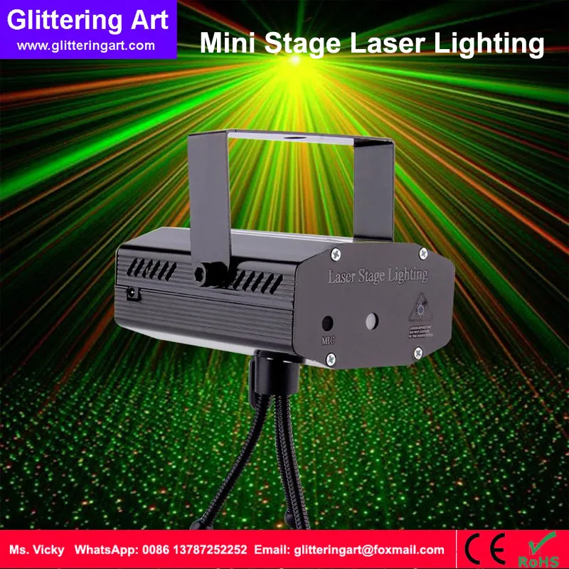 

Mini red and green DJ Disco Light Stage Xmas Party show Laser Lighting projector DJ music laser machine