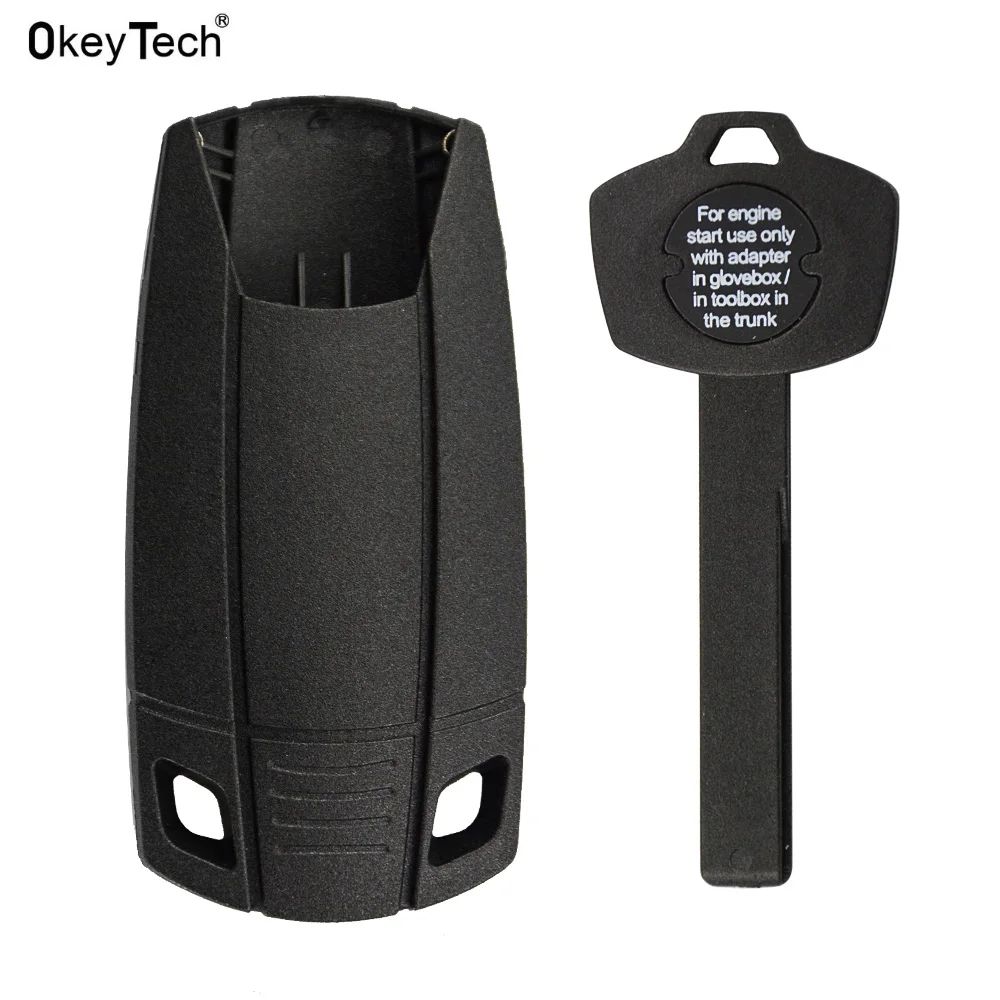 

Okeytech Emergency Key Shell for BMW X5 X6 E93 E92 E60 3 Buttons Smart Car Key Case With Transponder Small Key With Chip ID44