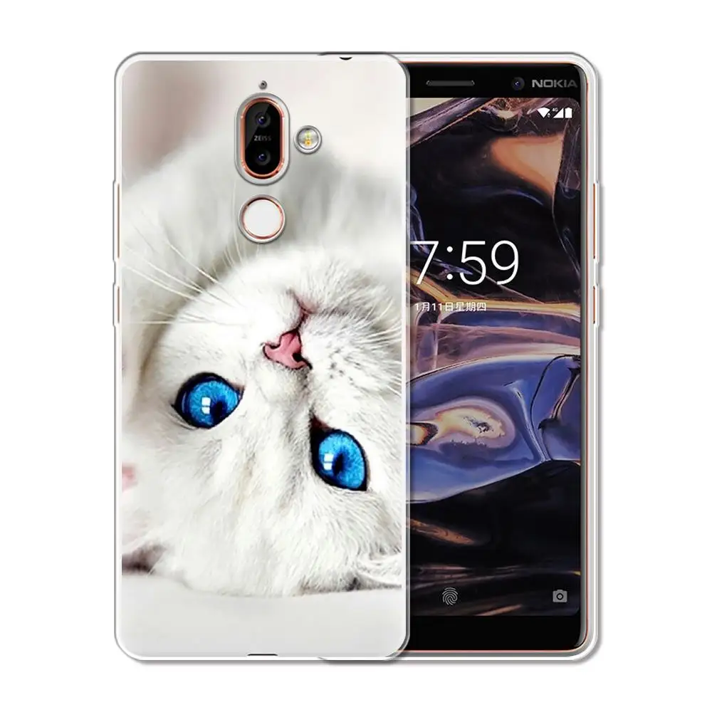 Мягкий силиконовый чехол из ТПУ для телефона Nokia 1 3 5 8 6 2 7 Plus 9 X6 2018 задние Чехлы
