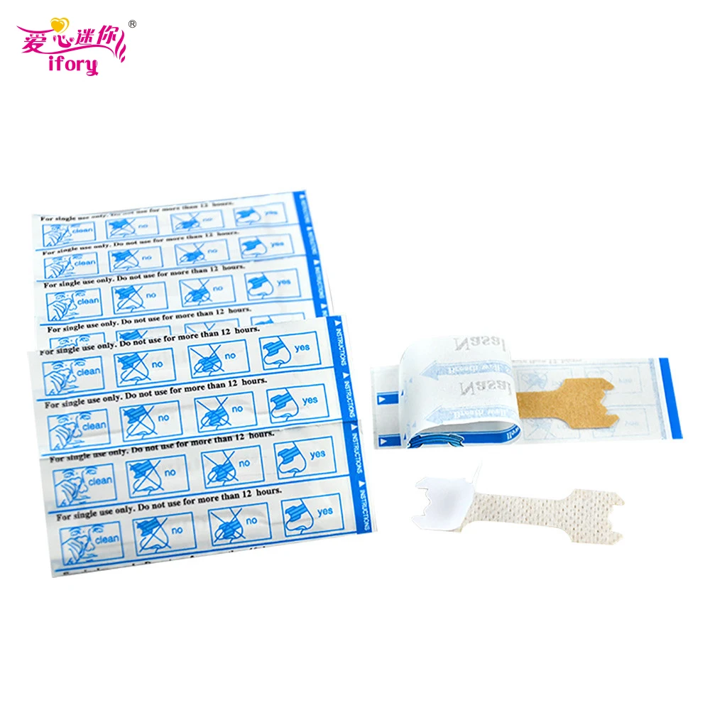 

Ifory 120 Pieces Breathe Right Nasal Strips Improve Sleepings Anti Snoring Patches 66 * 19 mm Nasal Patch Health Care Kit