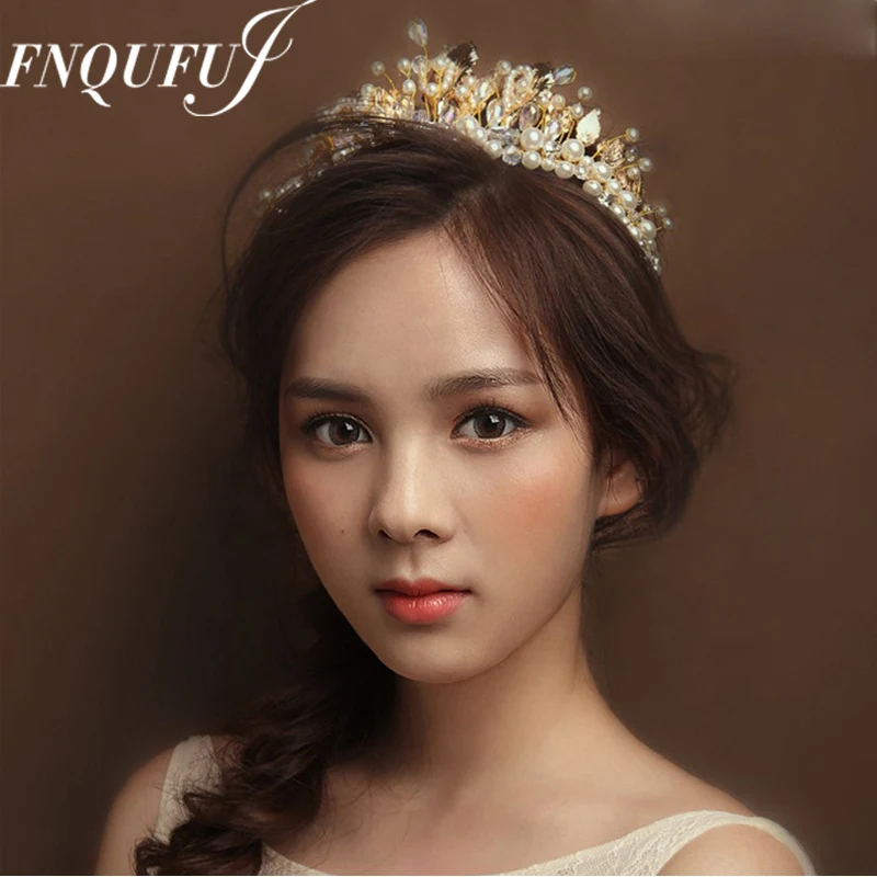 Baroque Crown Wedding Hair Accessories Tiaras And Crowns Crystal Bridal