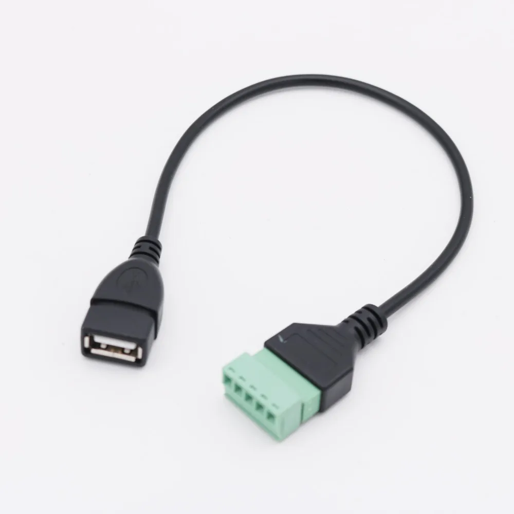 10 штук в наборе USB 2,0 Тип Женский до 5 Pin разъем с щит цельный кабельный наконечник адаптер кабель 30 см/1ft