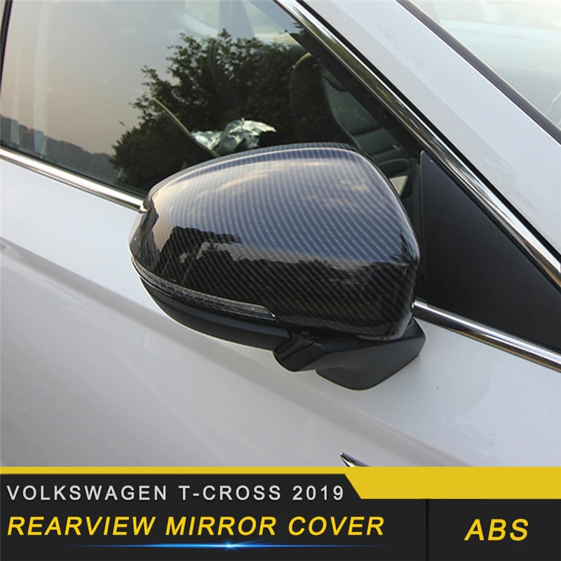 

For Volkswagen T-CROSS 2019 Car Styling Rearview Mirror Cover Protector Trim Frame Sticker Exterior Accessories