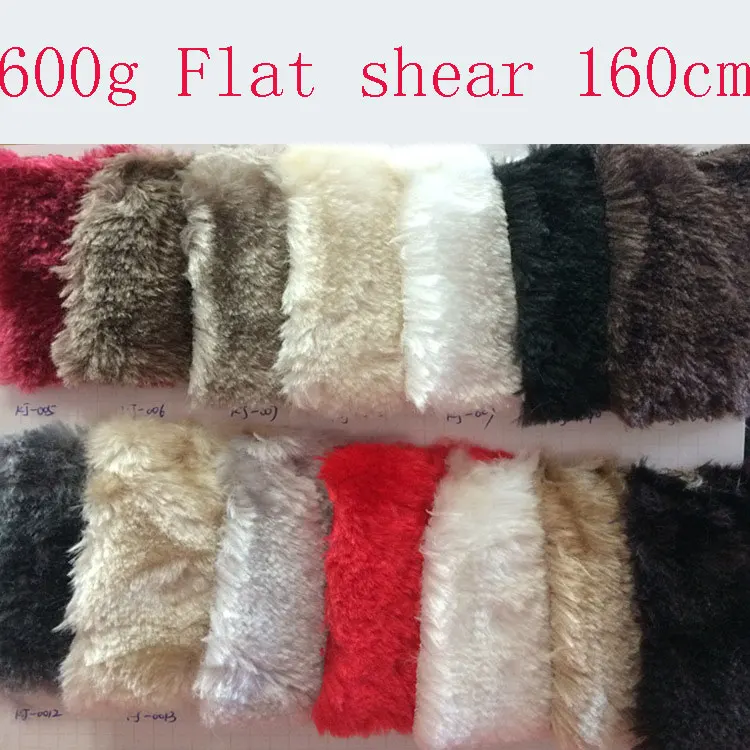 

Off-the-shelf 600 gram flat cut plush cloth plush print cut loop velvet artificial fur