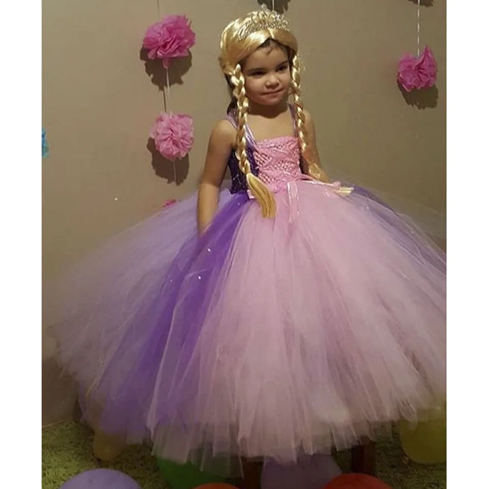 

Princess Sofia Tutu Dress Baby Kids Bridesmaid Flower Girl Wedding Dress Fluffy Ball Gown Birthday Evening Prom Party Dresses