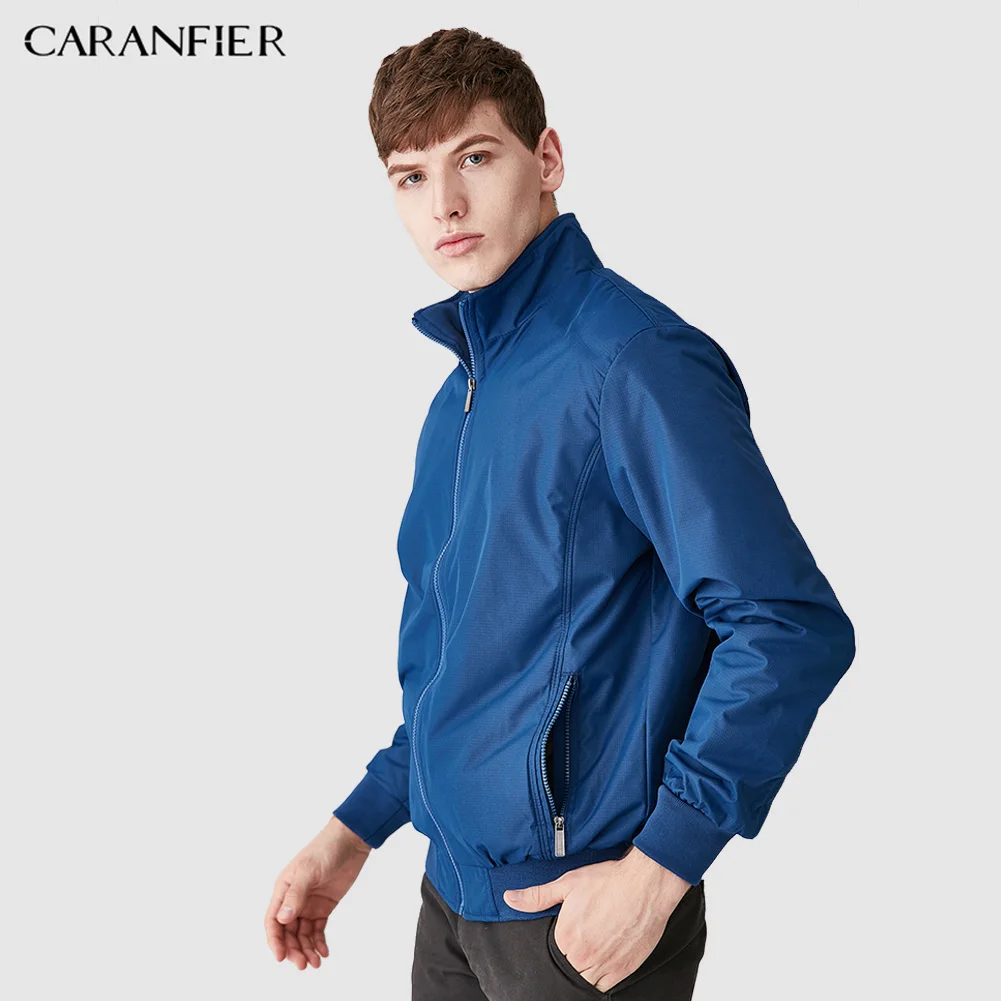 Мужская куртка с воротником стойкой CARANFIER легкая тонкая бейсбольная осень 2019| |
