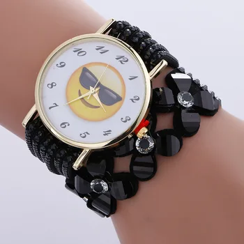 

2020 Limited Quick Selling New Korean Velvet Wrapped Expression Bracelet Watch Student Ladies Fashion