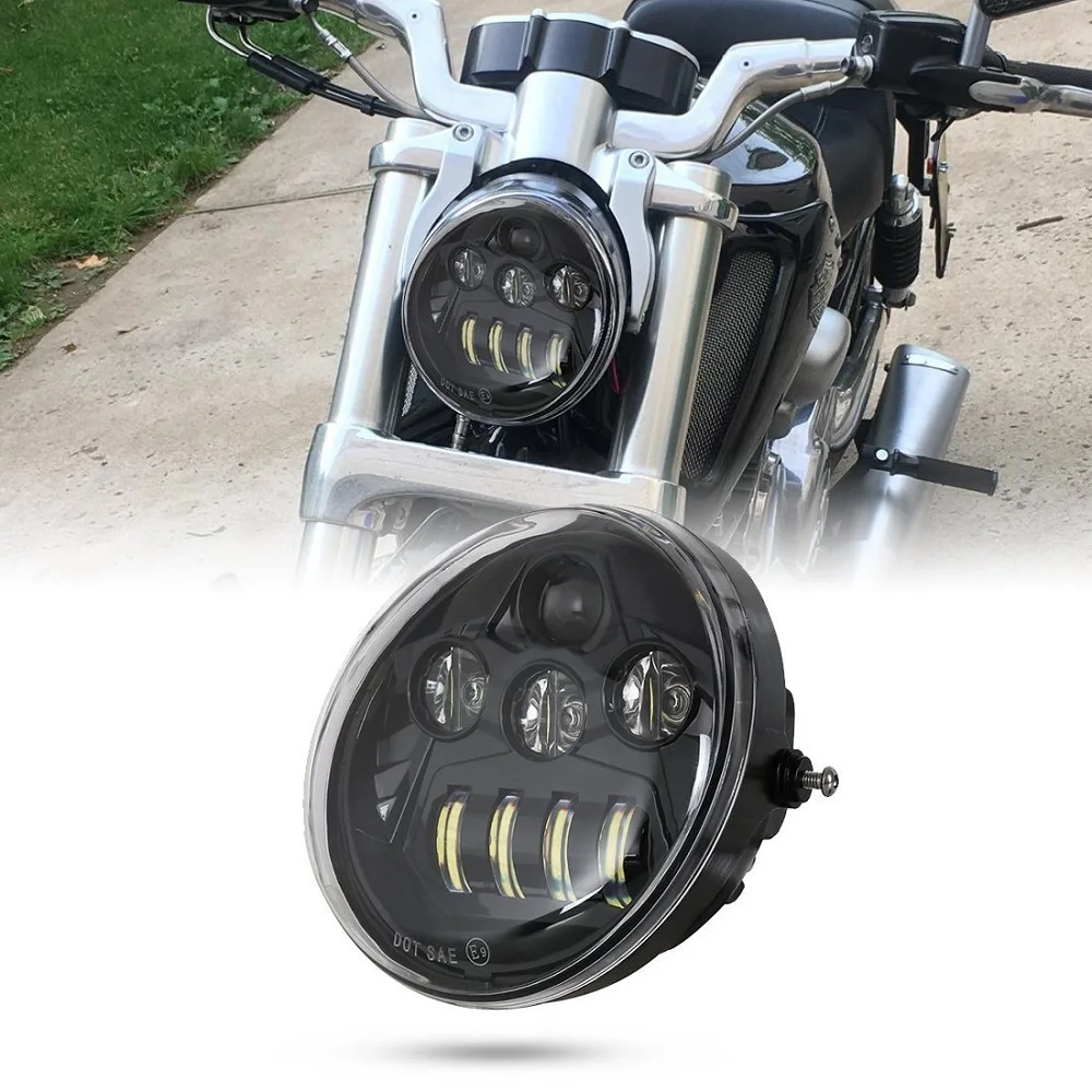 Черная точка E9 для мотоцикла Harley алюминиевая фара V стержень VROD VRSCA VRSC/V ROD