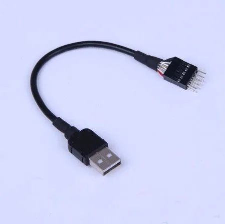 

PC computer motherboard Internal USB 9pin Male to External USB A Male data extension cable shielding 20cm