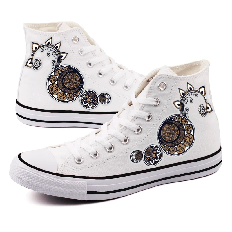 

Vintage Religion Pattern Printed Women High Top Canvas Flat Shoes Spring Summer Casual Walk Shoes Ladies Tenis Espadrilles