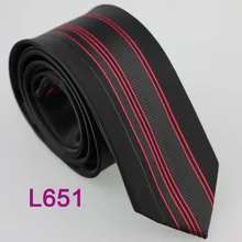 YIBEI Coachella Мужские тонкие галстуки классические черные красные вертикальные полосы ручной работы тканый тонкий галстук узкий Повседневный галстук-бабочка Corbata