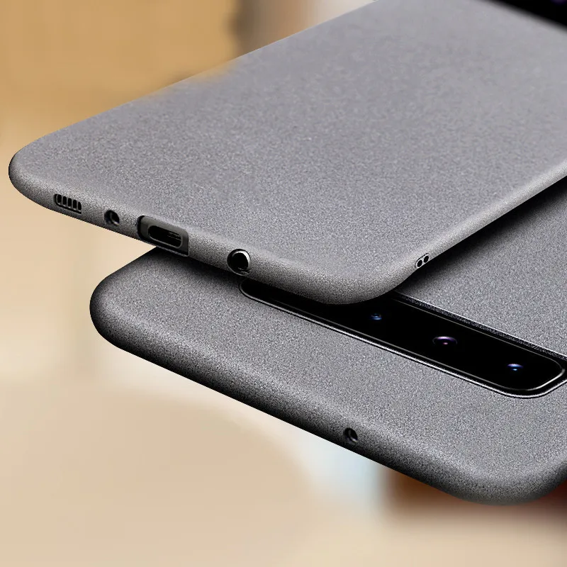 

For Galaxy Note 10 Plus Note 10 Pro S10 Plus S10e Note 9 8 A9 Slim Sandstone Hard Back Case For Samsung S8 S9 Plus S7Matte case