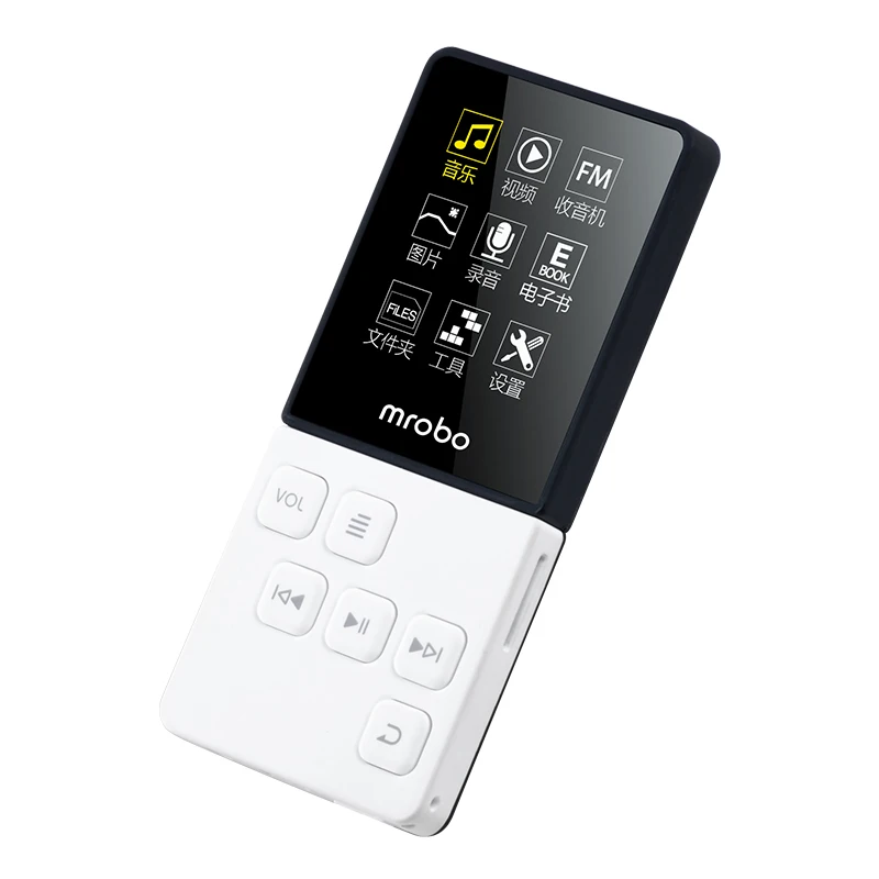 Mrobo c6 MP3-плеер Портативный цифровой аудио плеер с экраном 1,8 дюймов FM Электронная книга часы данные музыкальный плеер динамик TF карта