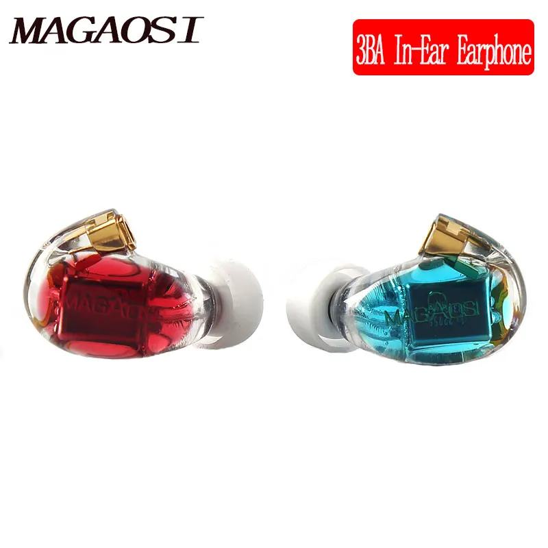 

AGAOSI K3-BA HiFi MMCX Drive Unit In Ear Earphone Custom Made 3 Balanced Monitoring Oortelefoon Cable For Shure SE535