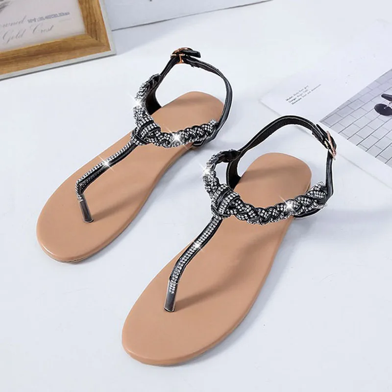 

Women flat sandals gladiator rubber beach sandals 2019 summer ladies flat sandals for women casual female shoes