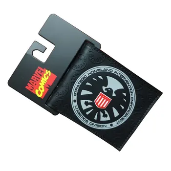 

New 2017 Captain America Wallet Purse Comics Revenge League Purse Agents of Shield Wallets Men Women Short PVC Bags carteira
