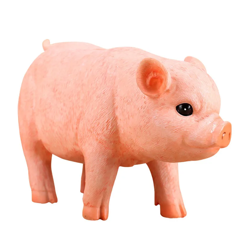MrY Resin Pig Piggy Bank Children Coin Money Storage Box Money Saving Box Case Kid Pretend Play Piggy Banking Toys