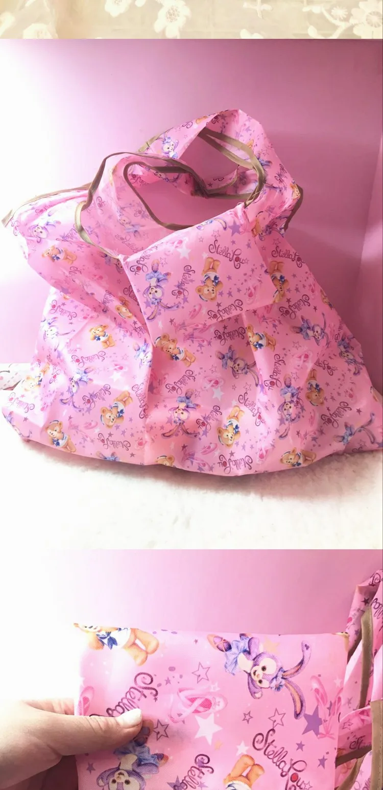 Прохладный 1 шт 55 см Розовый мелодия Мода Аниме Портативный многоразовая сумка для покупок сумка складная Сумки сумки для хранения Новый