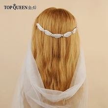 TOPQUEEN HP90 классический алмаз и Шелковый цветок свадебный аксессуар для волос Свадебная голова украшение на голову подарок на день рождения