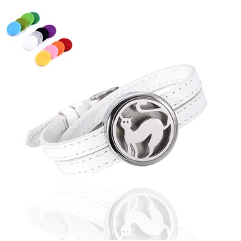 

Multi-design Fragrancy Jewelry Genuine Leather Band Essential Oil Diffuser Bracelet Aromathrapy Diffuser Lockets Bangle
