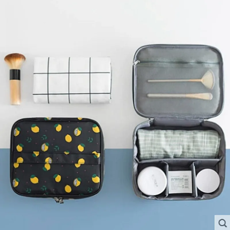 

Korea Style Travel Organizer Women Cosmetics Storage Bag Square Makeups Storage Box Trip Waterproof Toilery Bag Sorting Pouch