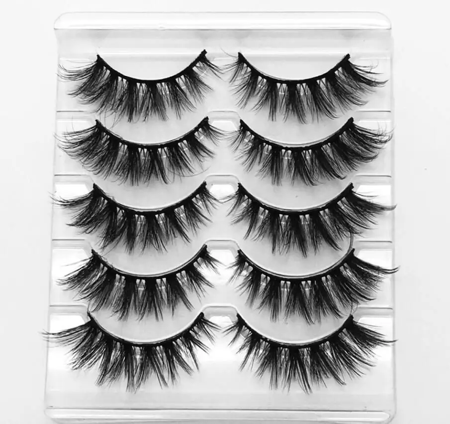 5 Pairs Mink Eyelashes New 3D Mink Lashes Thick HandMade Full Strip Fake Lashes Make up Eye lashe False Eyelashes Makeup - Цвет: 006