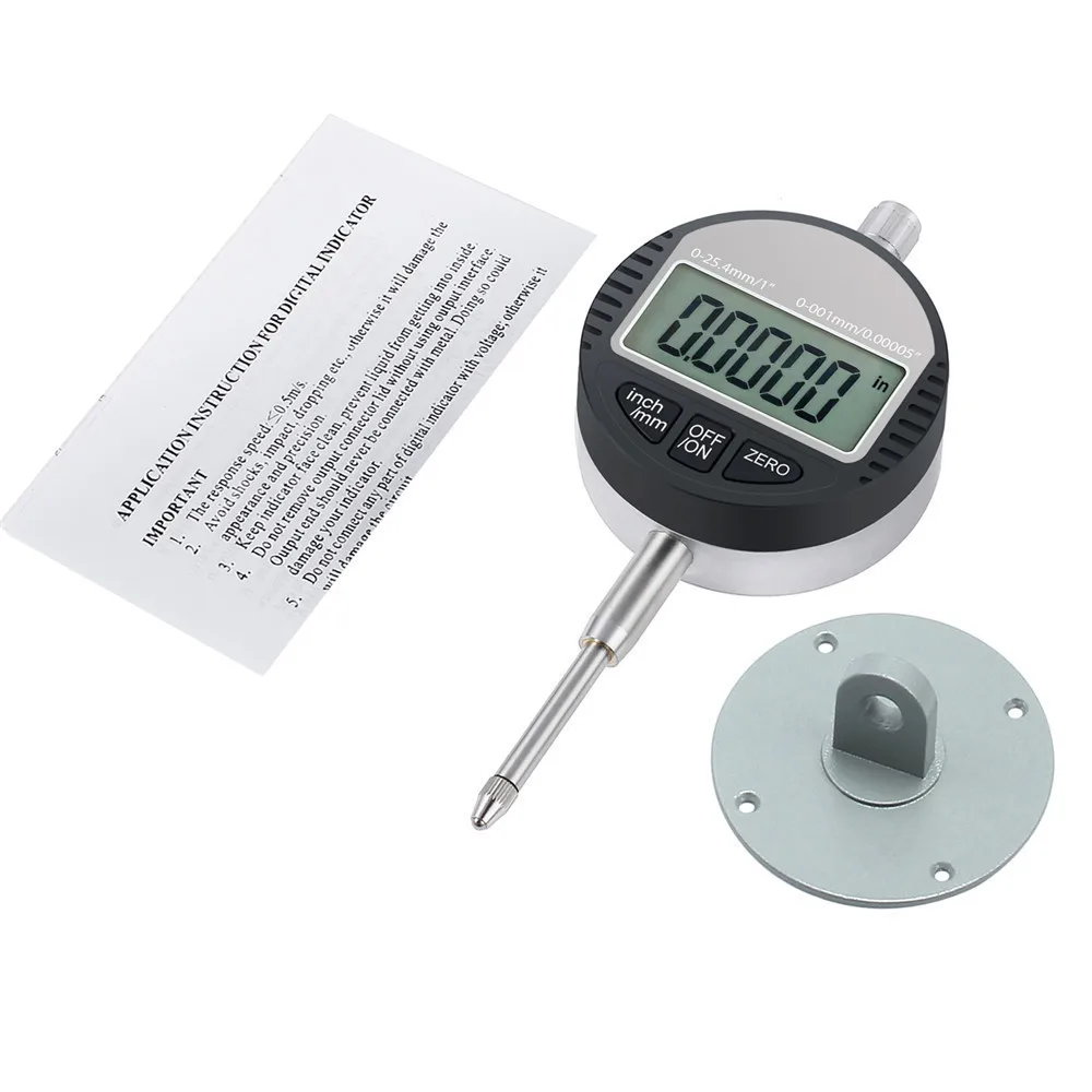Proster for DTI Digital Dial Indicator 0.001/0.00005'' Digital Probe Range 0-25.4mm/1'' Dial Test Indicator Electronic Gauge